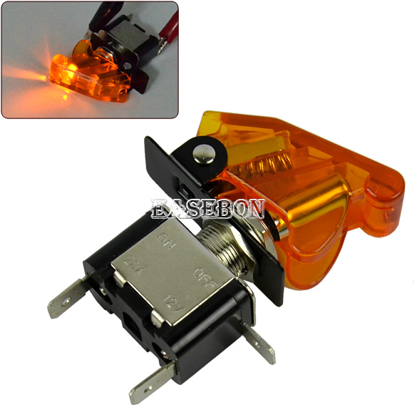 LED Toggle Yellow Switch with Yellow Cover